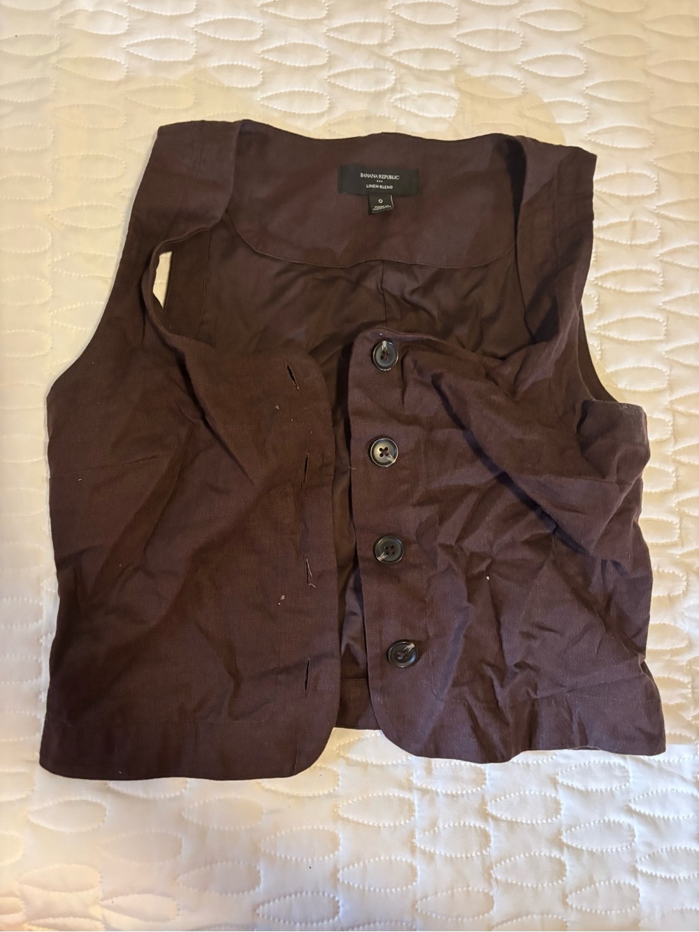 Banana Republic Dark Brown Men’s Button Vest